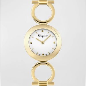 Salvatore Ferragamo Women's 28mm Gold Gancino Bracelet Watch